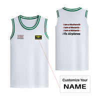 Thumbnail for I Fix Airplanes Designed Basketball Style Sports Tank Tops