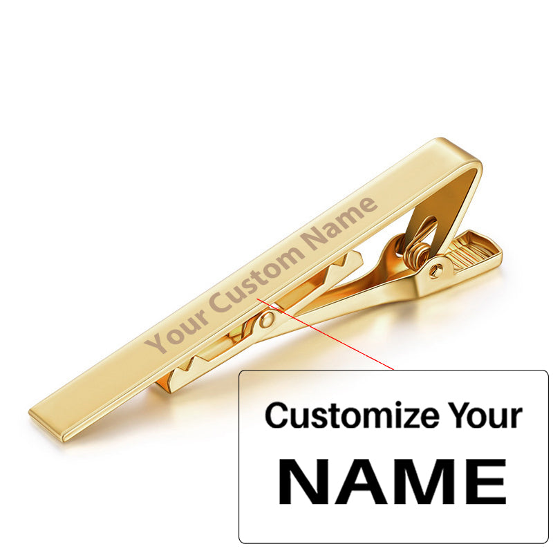 Custom Name Tie Clips