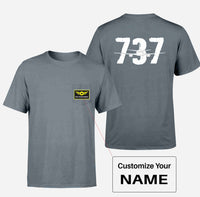 Thumbnail for Boeing 737 Designed Designed Pocket T-Shirts