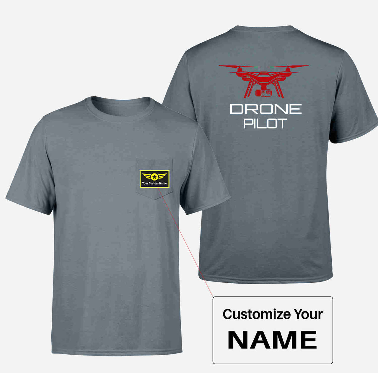 Drone Pilot Designed Pocket T-Shirts