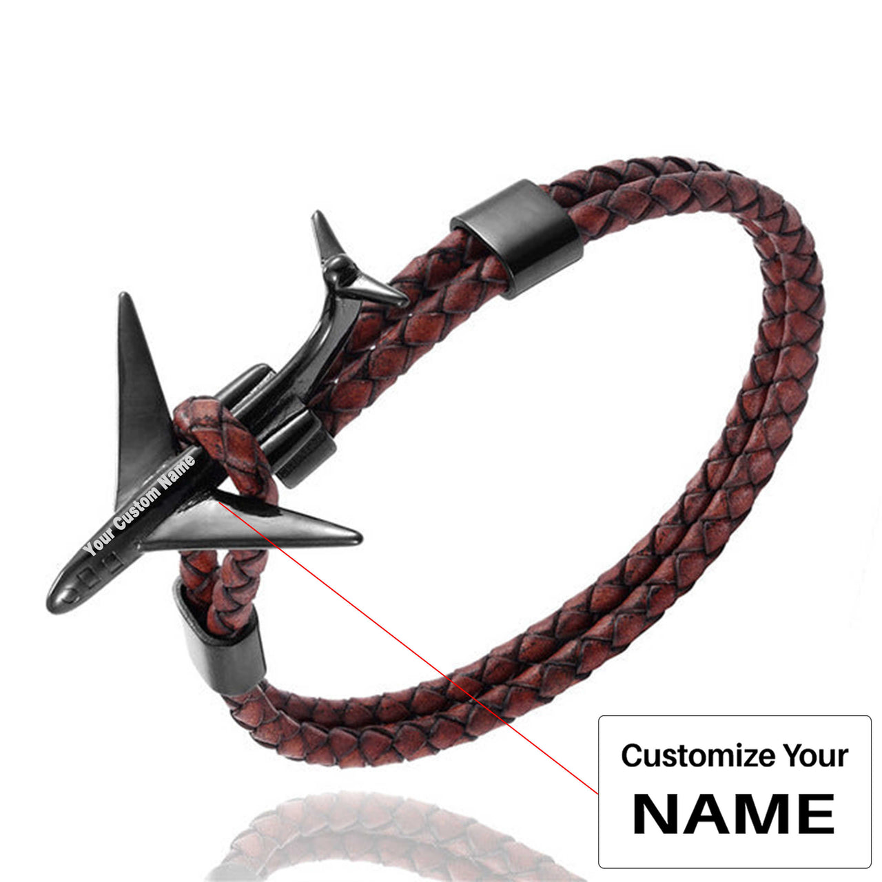 Super Cool Airplane Designed Leather Bracelets