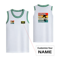 Thumbnail for Husband & Dad & Aircraft Mechanic & Legend Designed Basketball Style Sports Tank Tops