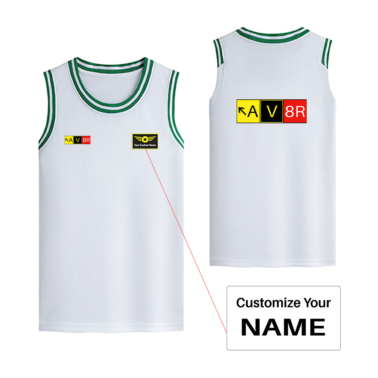 AV8R Designed Basketball Style Sports Tank Tops