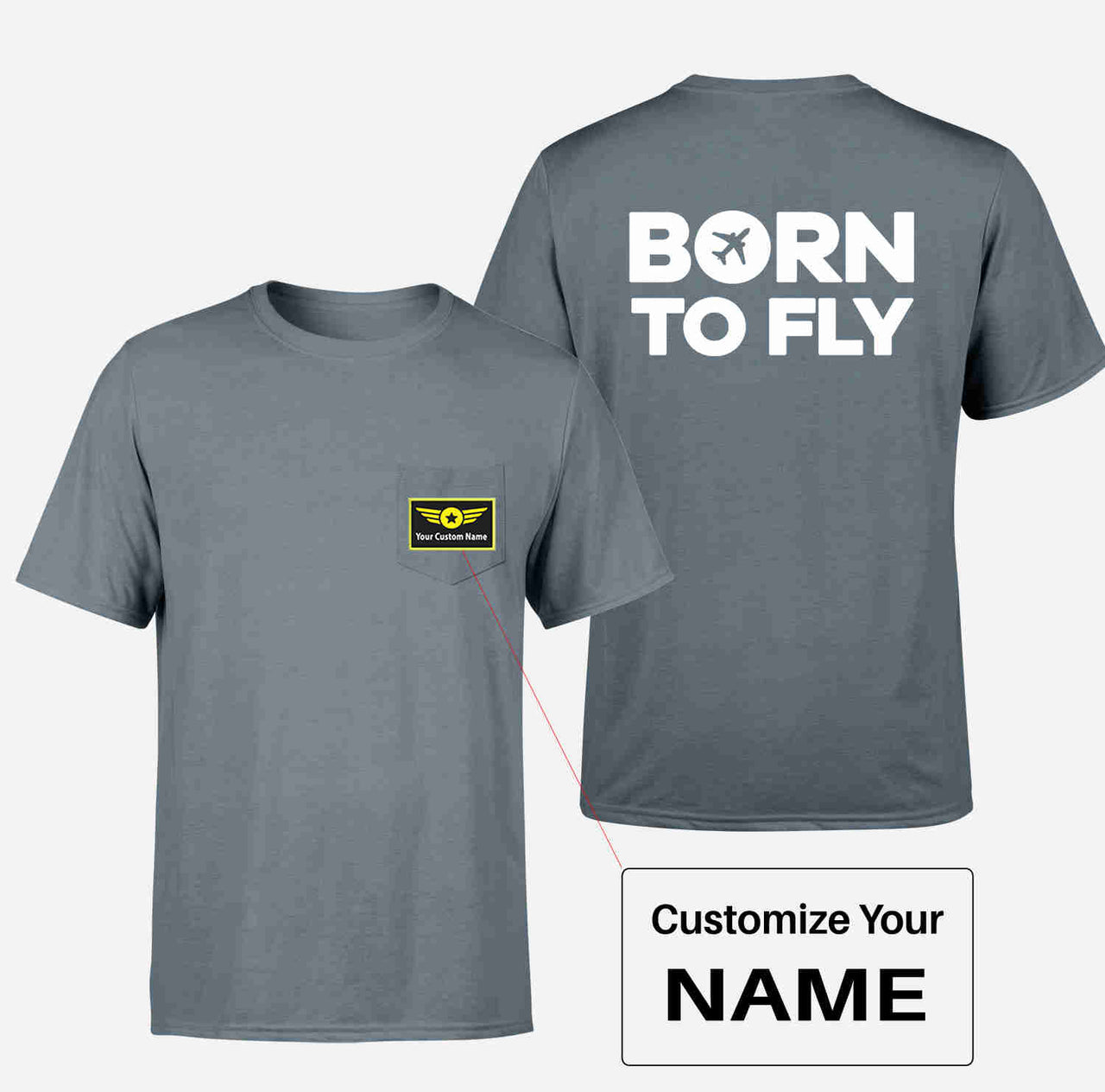 Born To Fly Special Designed Pocket T-Shirts