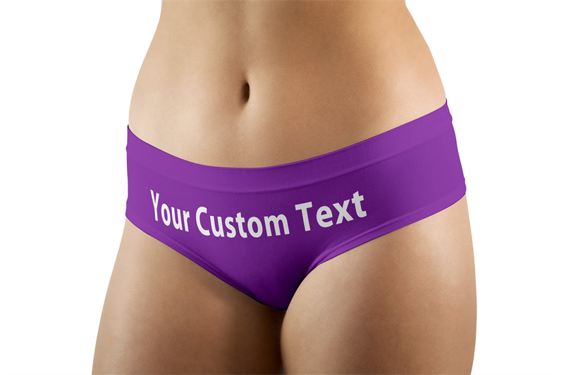 Custom Name (Purple) Designed Women Panties & Shorts