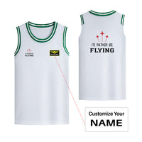 Thumbnail for I'D Rather Be Flying Designed Basketball Style Sports Tank Tops