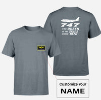 Thumbnail for Boeing 747 - Queen of the Skies (2) Designed Pocket T-Shirts