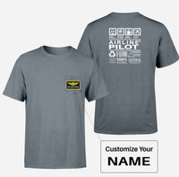 Thumbnail for Airline Pilot Label Designed Pocket T-Shirts