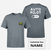 Thumbnail for Auto Pilot Off Designed Pocket T-Shirts