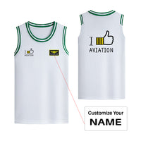 Thumbnail for I Like Aviation Designed Basketball Style Sports Tank Tops