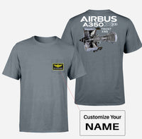 Thumbnail for Airbus A350 & Trent Wxb Engine Designed Pocket T-Shirts