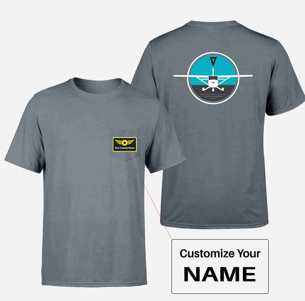 Cessna & Gyro Designed Pocket T-Shirts