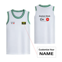 Thumbnail for Airplane Mode On Designed Basketball Style Sports Tank Tops