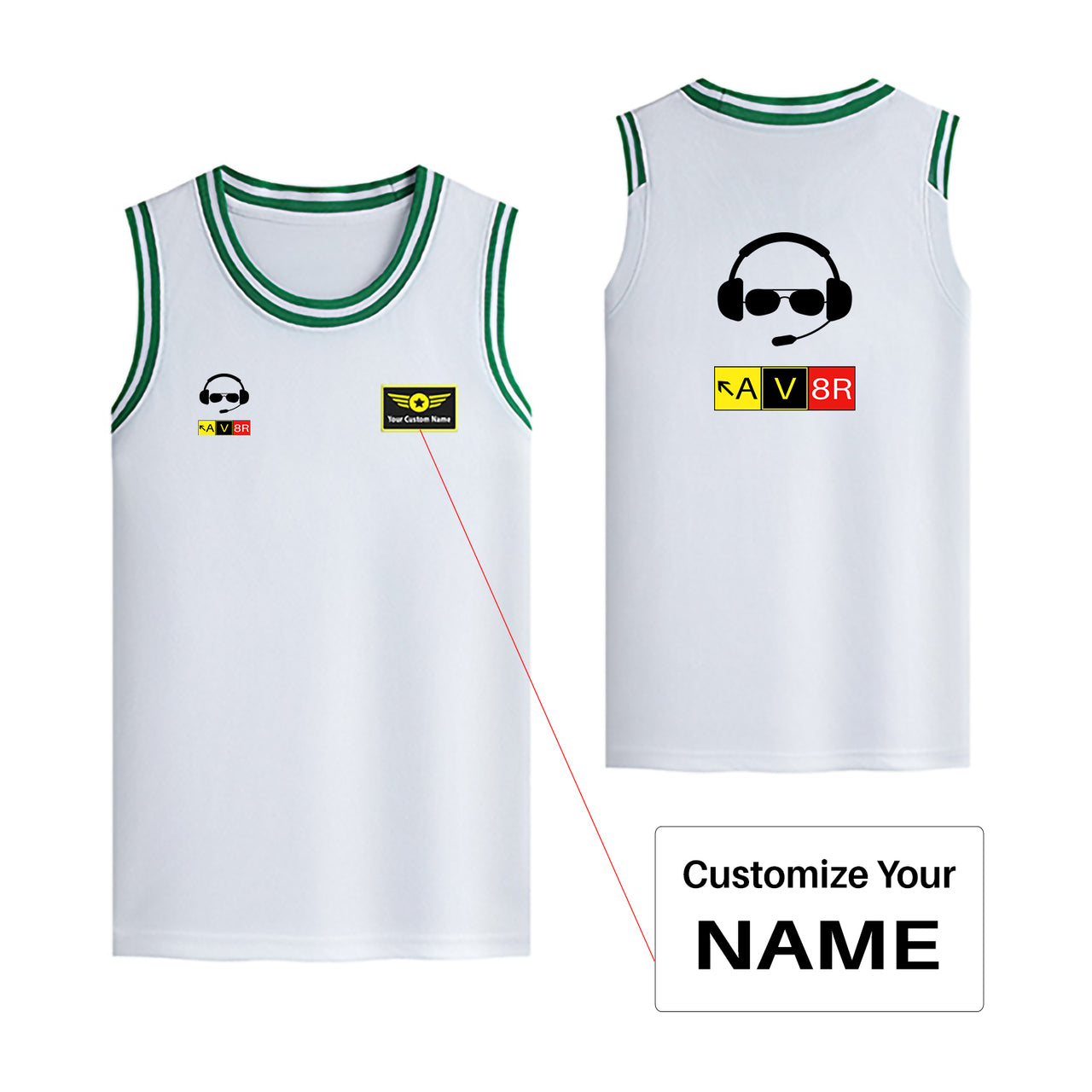 AV8R 2 Designed Basketball Style Sports Tank Tops