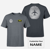 Thumbnail for Aviation Finger Print Double-Side T-Shirts