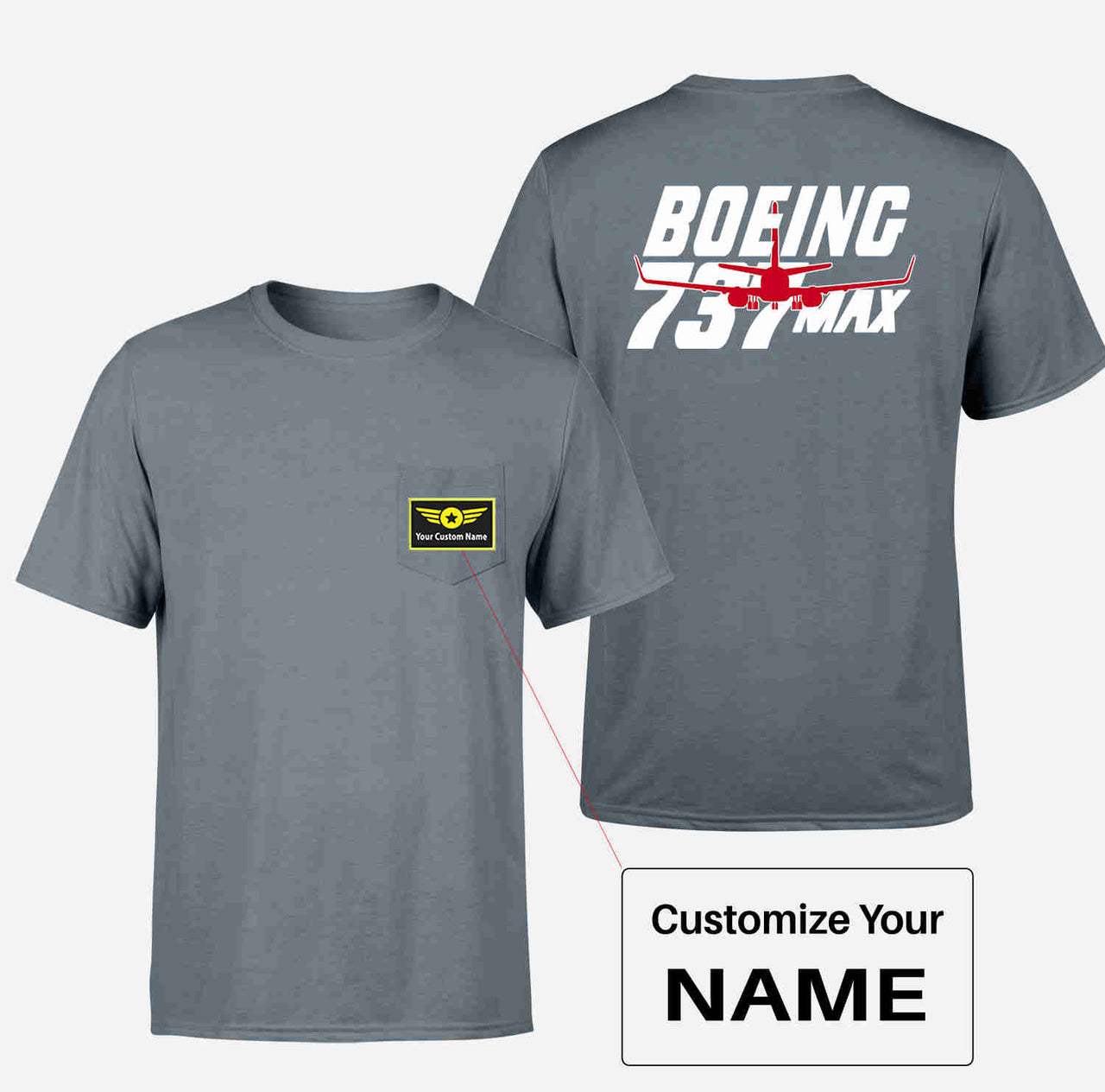 Amazing 737 Max Designed Pocket T-Shirts