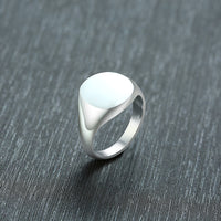 Thumbnail for Your Custom Design & Image & Logo & Text Design  14MM Stainless Steel Smooth Ring (1)