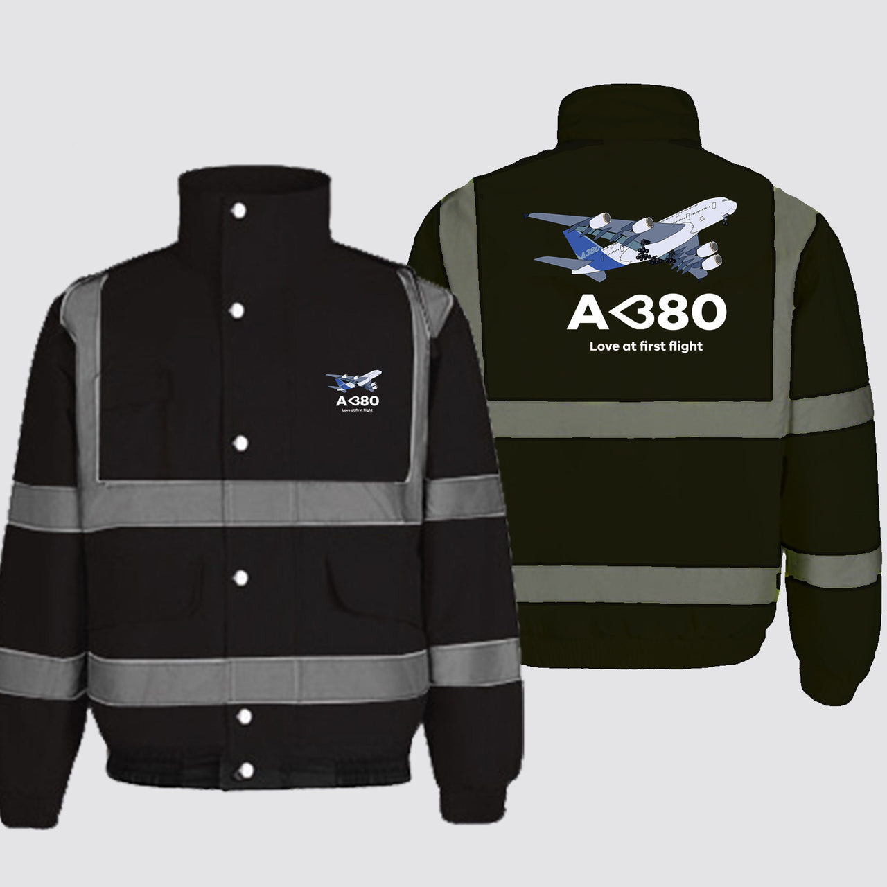 Airbus A380 Love at first flight Designed Reflective Winter Jackets