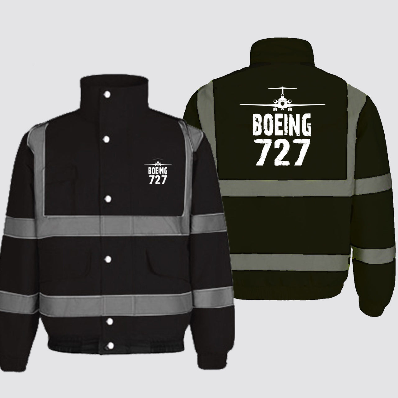 Boeing 727 & Plane Designed Reflective Winter Jackets