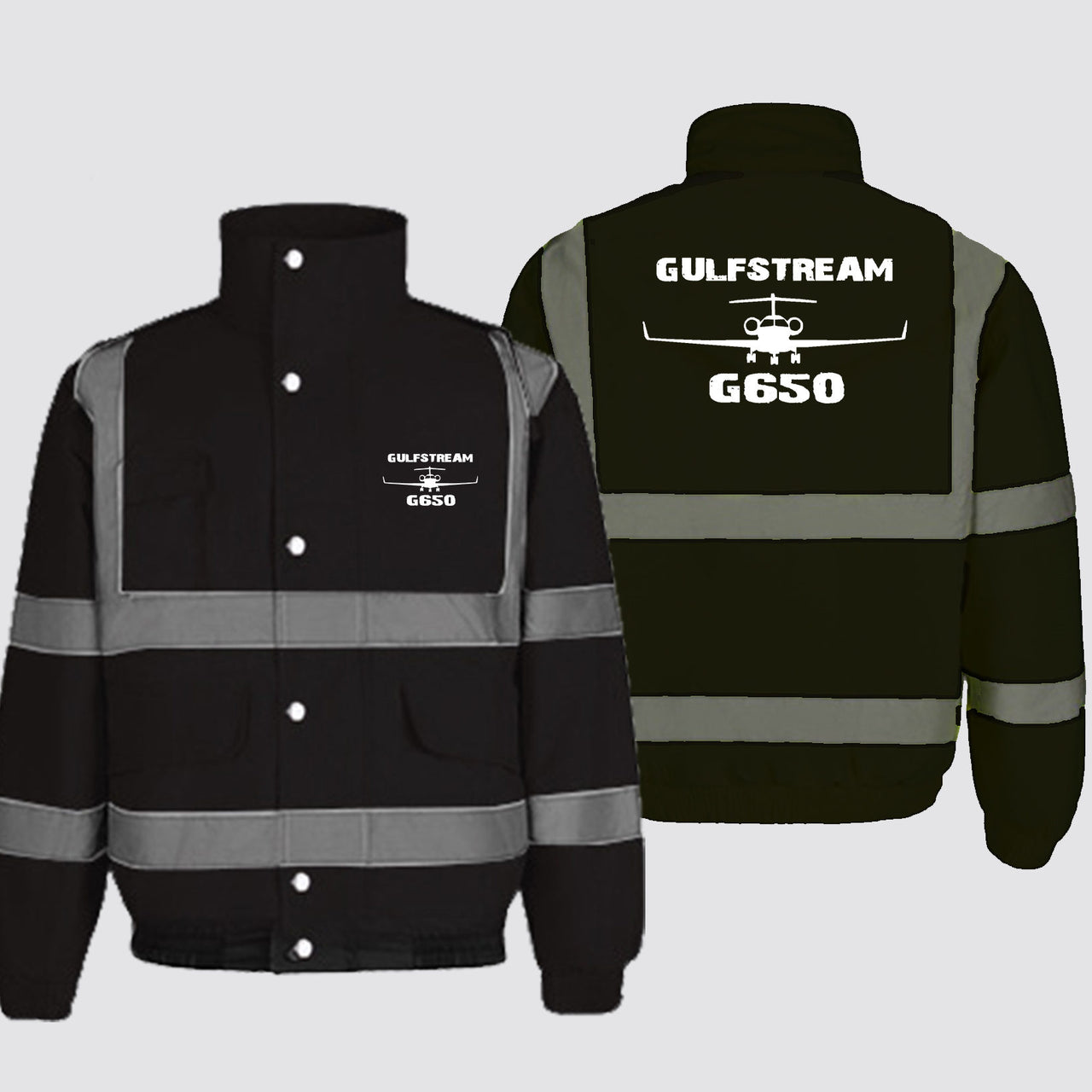 Gulfstream G650 & Plane Designed Reflective Winter Jackets