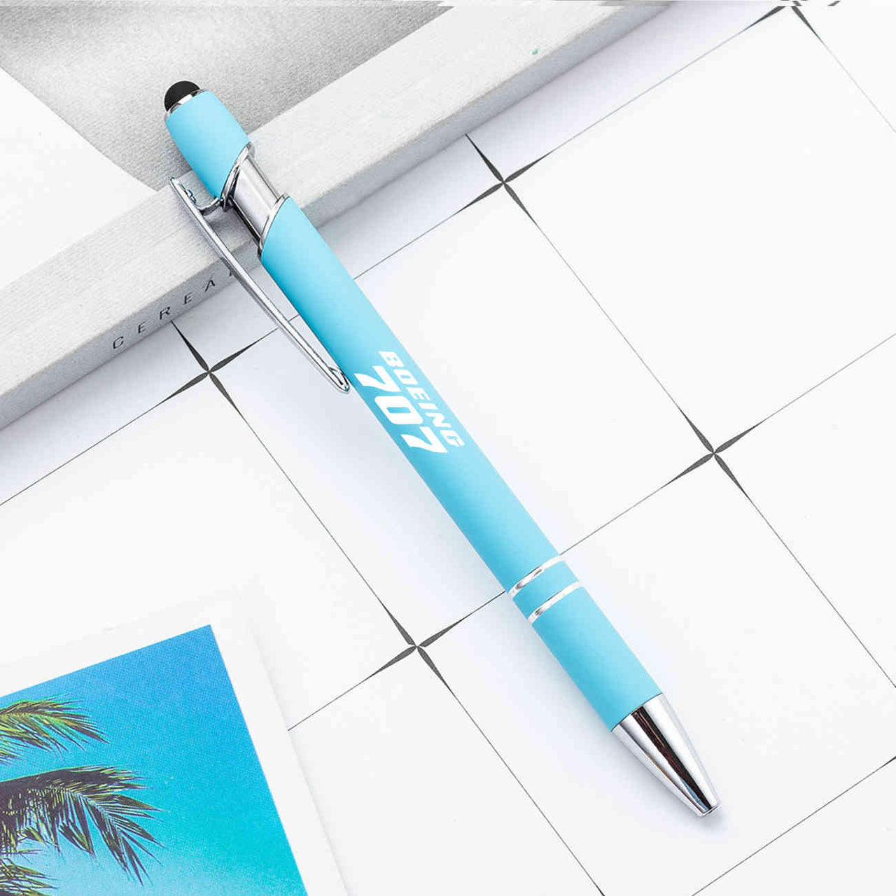 Boeing 707 & Text Designed Ballpens Capacitive Screen Touch Pens