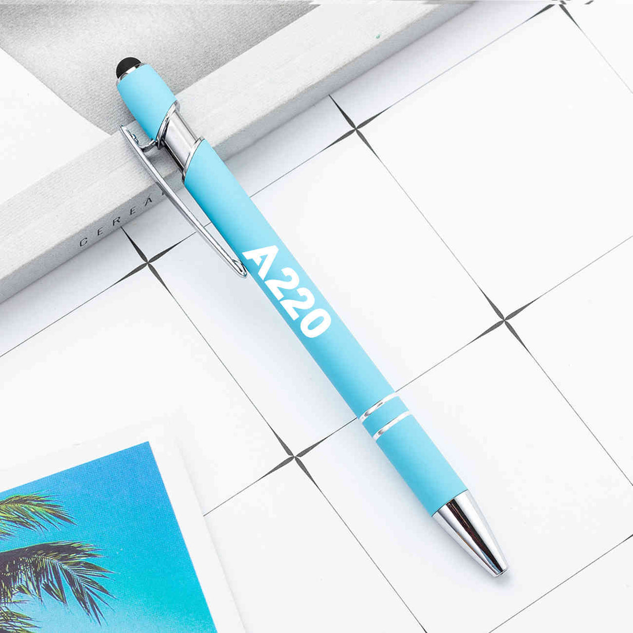 A220 Flat Text Designed Ballpens Capacitive Screen Touch Pens