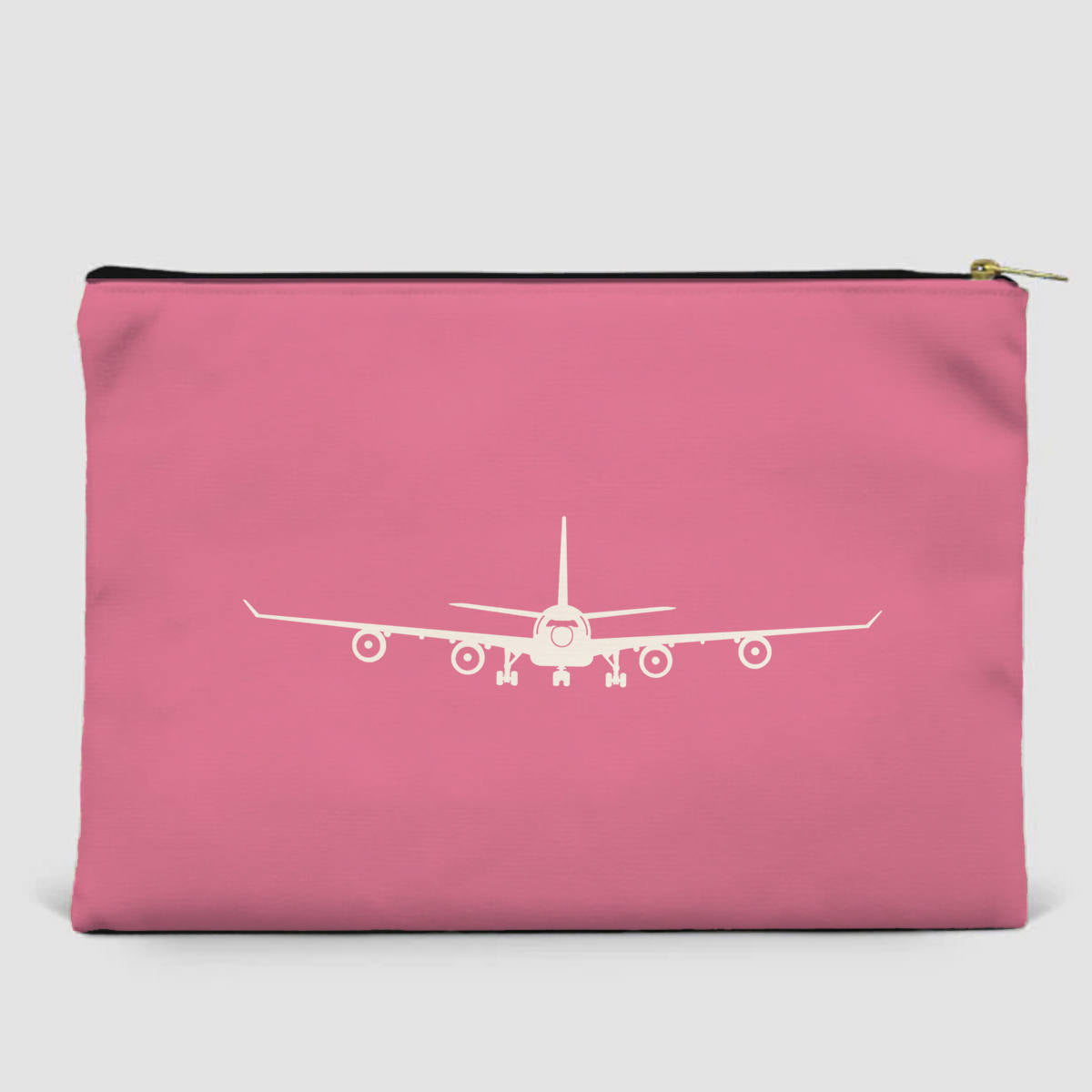 Airbus A340 Silhouette Designed Zipper Pouch