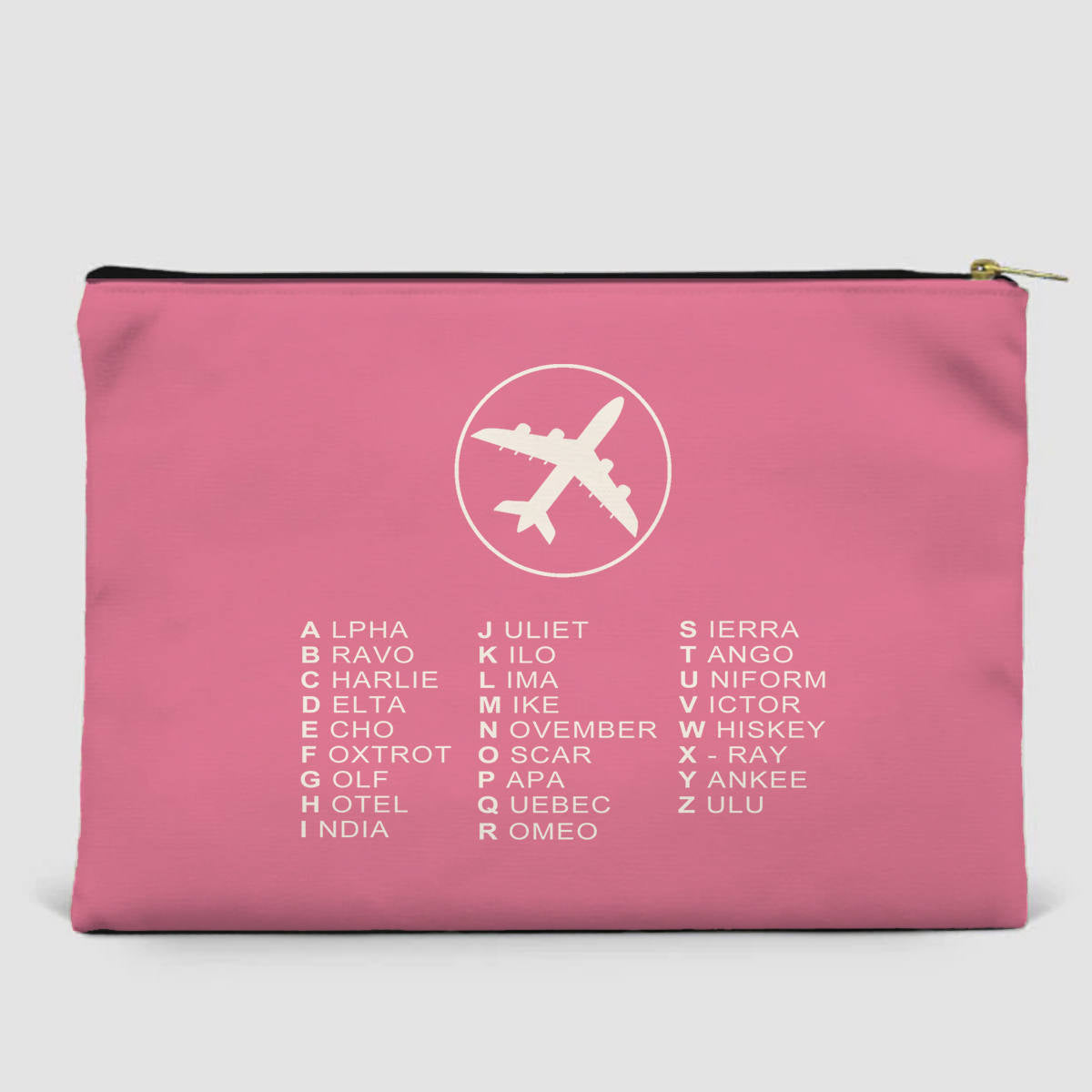 Aviation Alphabet 2 Designed Zipper Pouch