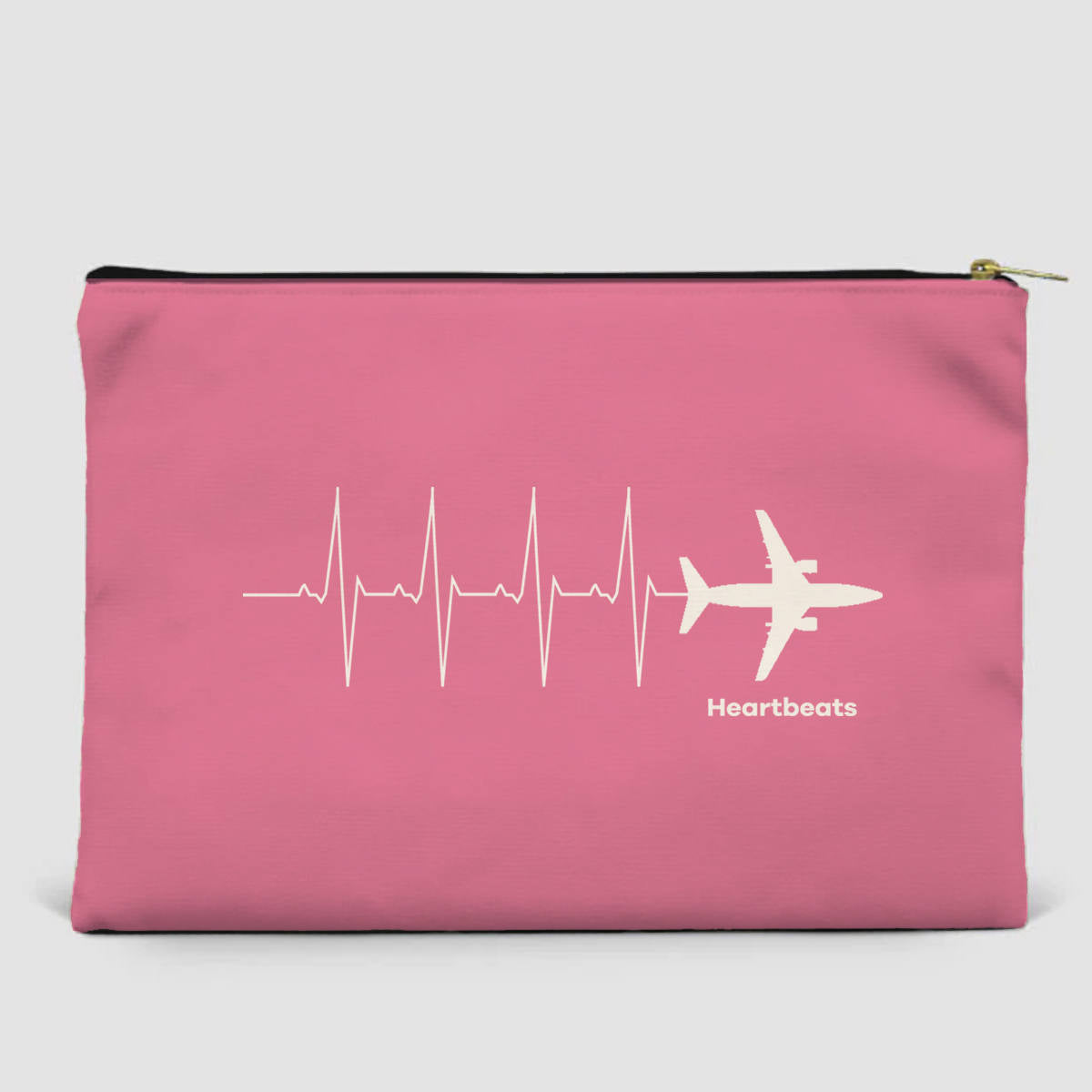 Aviation Heartbeats Designed Zipper Pouch