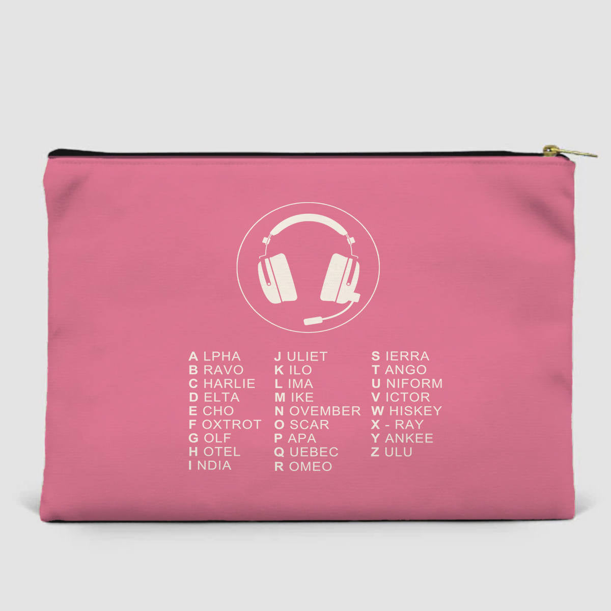 Aviation Alphabet 3 Designed Zipper Pouch