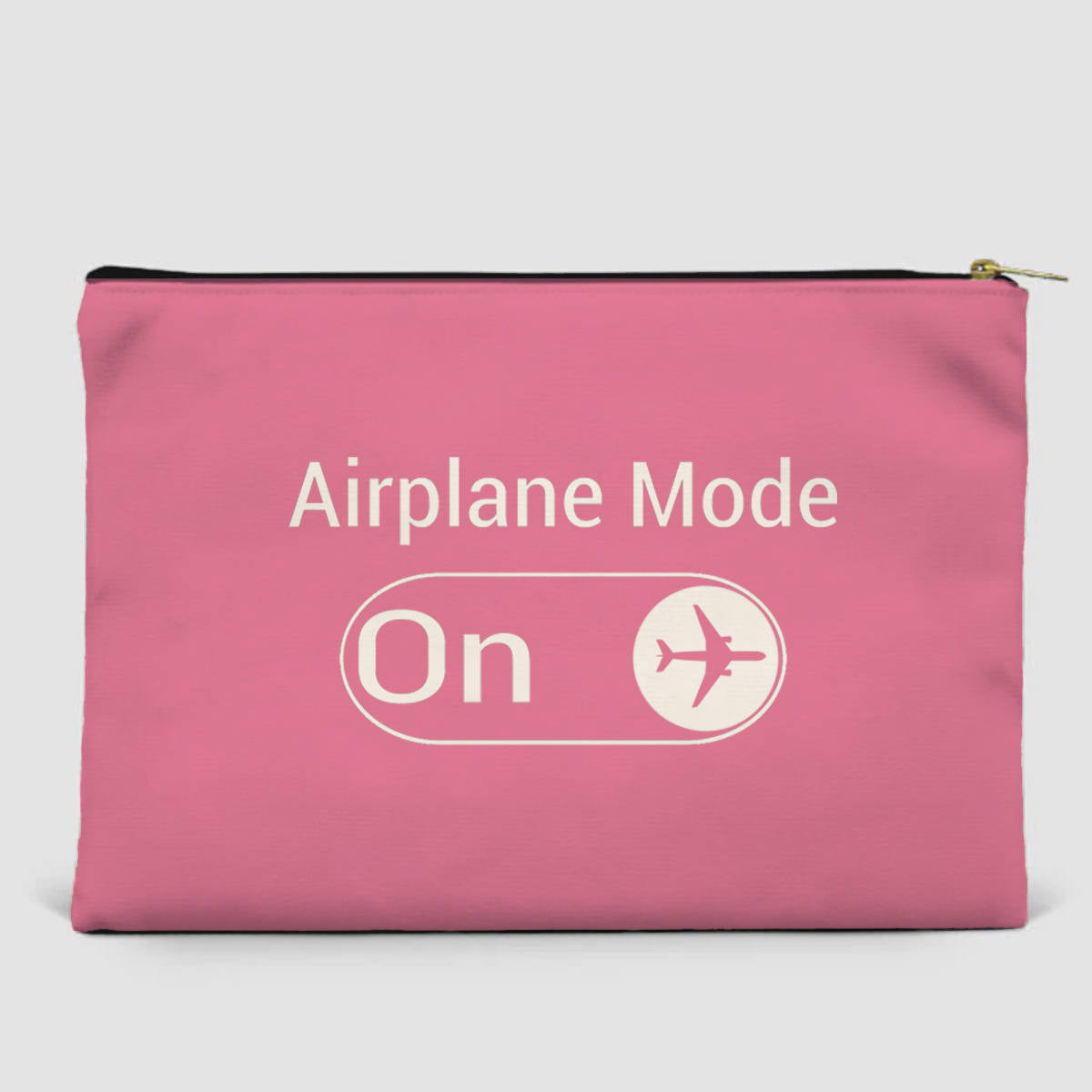 Airplane Mode On Designed Zipper Pouch