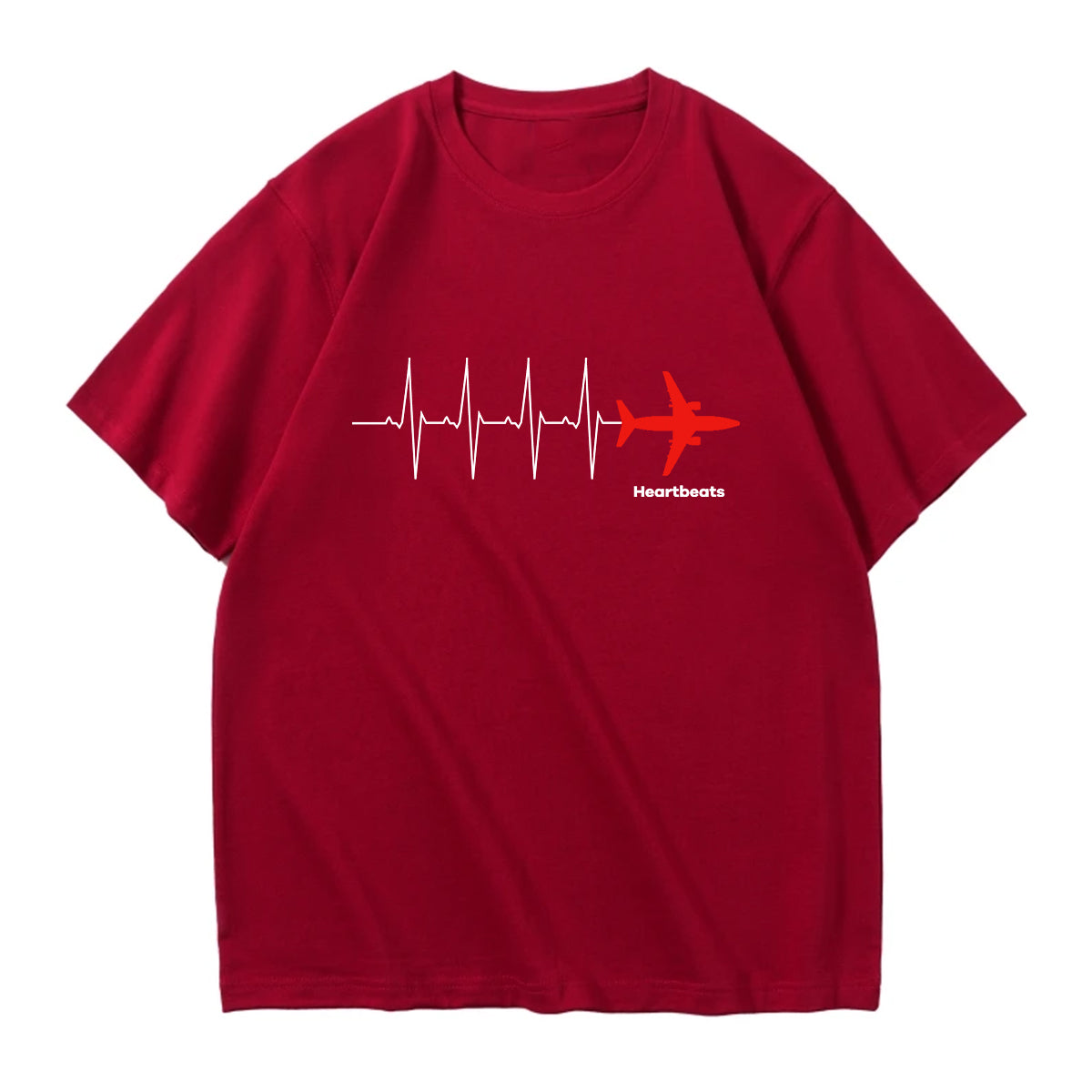 Aviation Heartbeats Designed Relax Fit T-Shirts