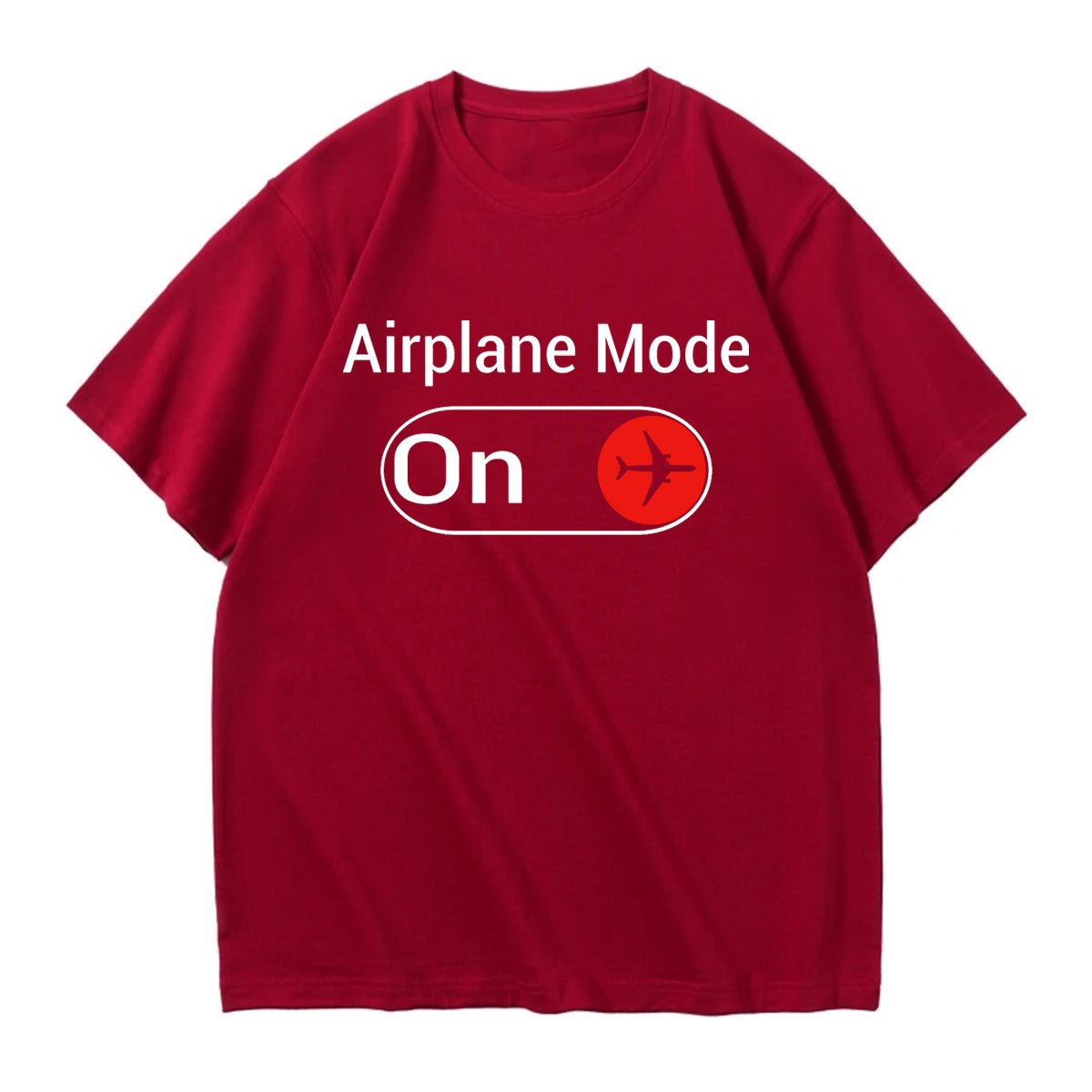 Airplane Mode On Designed Relax Fit T-Shirts