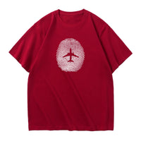 Thumbnail for Aviation Finger Print Designed Relax Fit T-Shirts