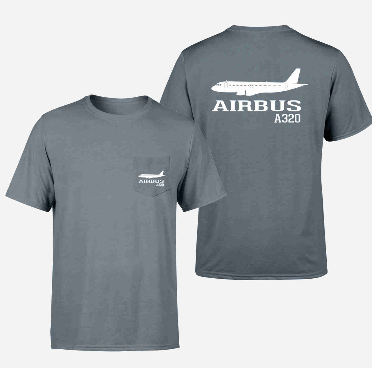 Airbus A320 Printed Designed Pocket T-Shirts