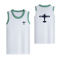 Thumbnail for Eat Sleep Fly & Propeller Designed Basketball Style Sports Tank Tops