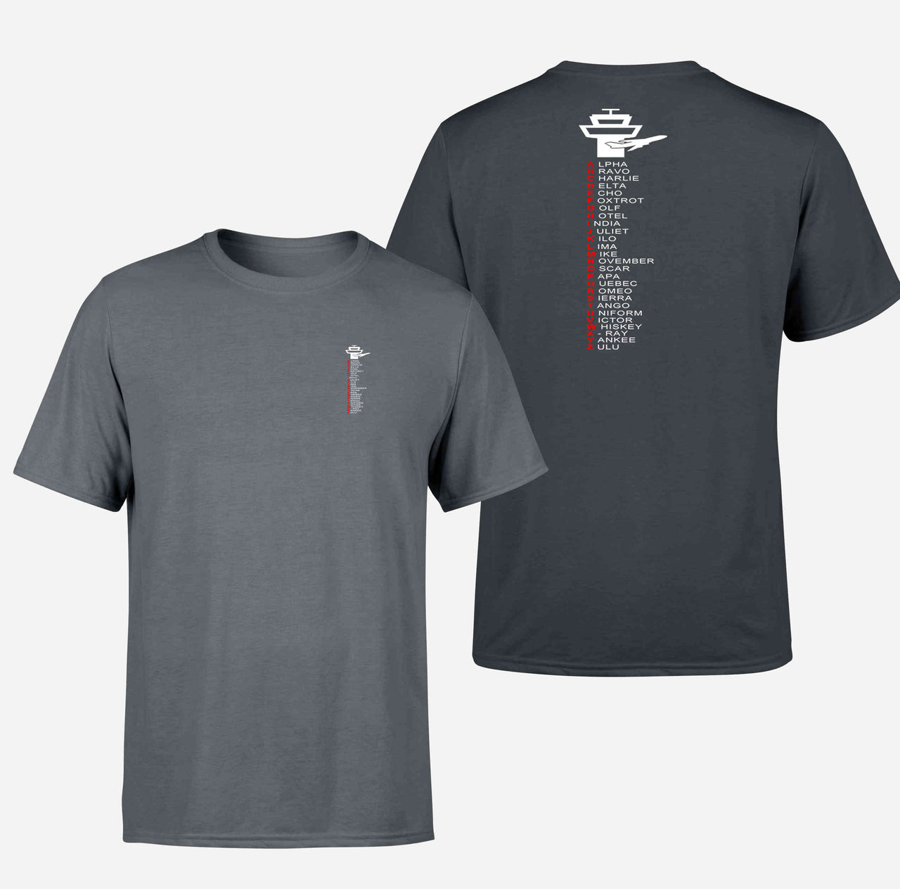 Aviation Alphabet Double-Side T-Shirts