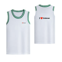 Thumbnail for I Love Embraer Designed Basketball Style Sports Tank Tops