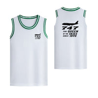 Thumbnail for Boeing 747 - Queen of the Skies (2) Designed Basketball Style Sports Tank Tops