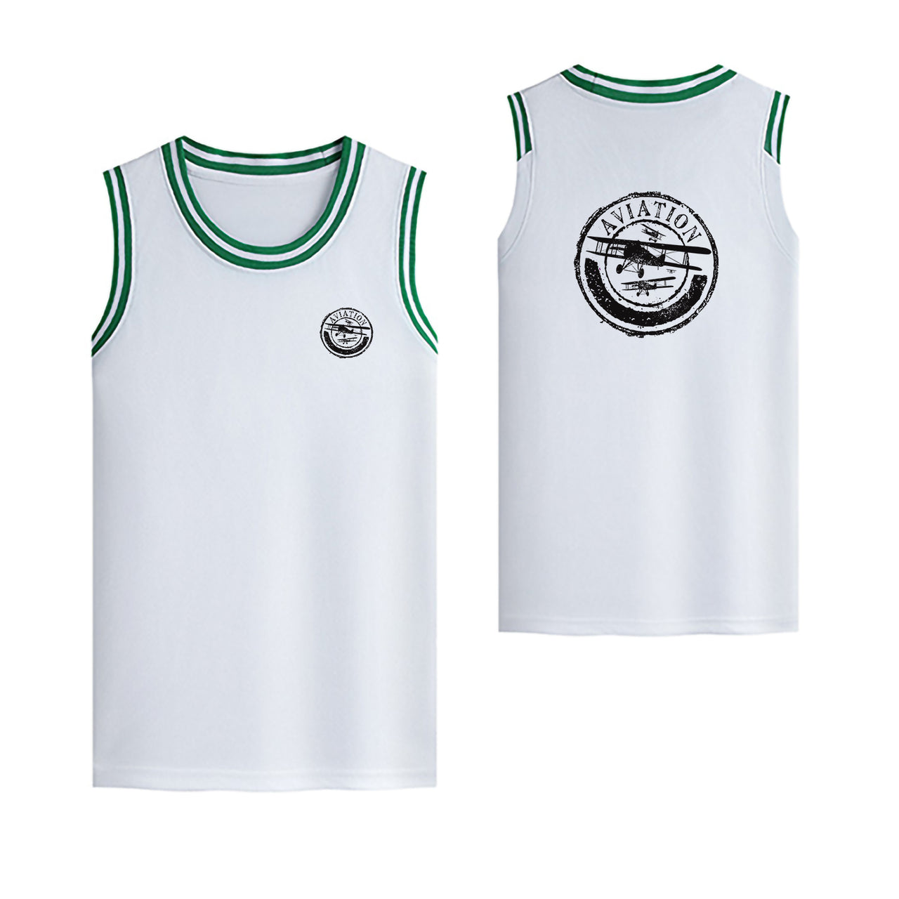 Aviation Lovers Designed Basketball Style Sports Tank Tops