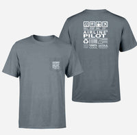 Thumbnail for Airline Pilot Label Designed Pocket T-Shirts