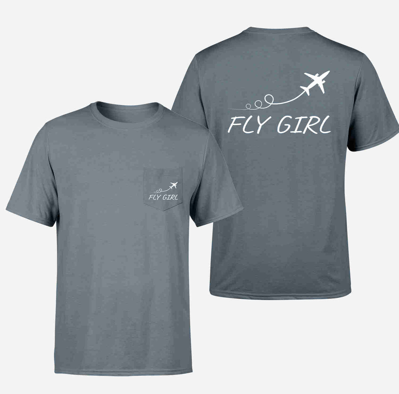 Just Fly It & Fly Girl Designed Pocket T-Shirts