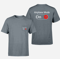 Thumbnail for Airplane Mode On Designed Pocket T-Shirts