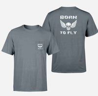 Thumbnail for Born To Fly SKELETON Designed Pocket T-Shirts