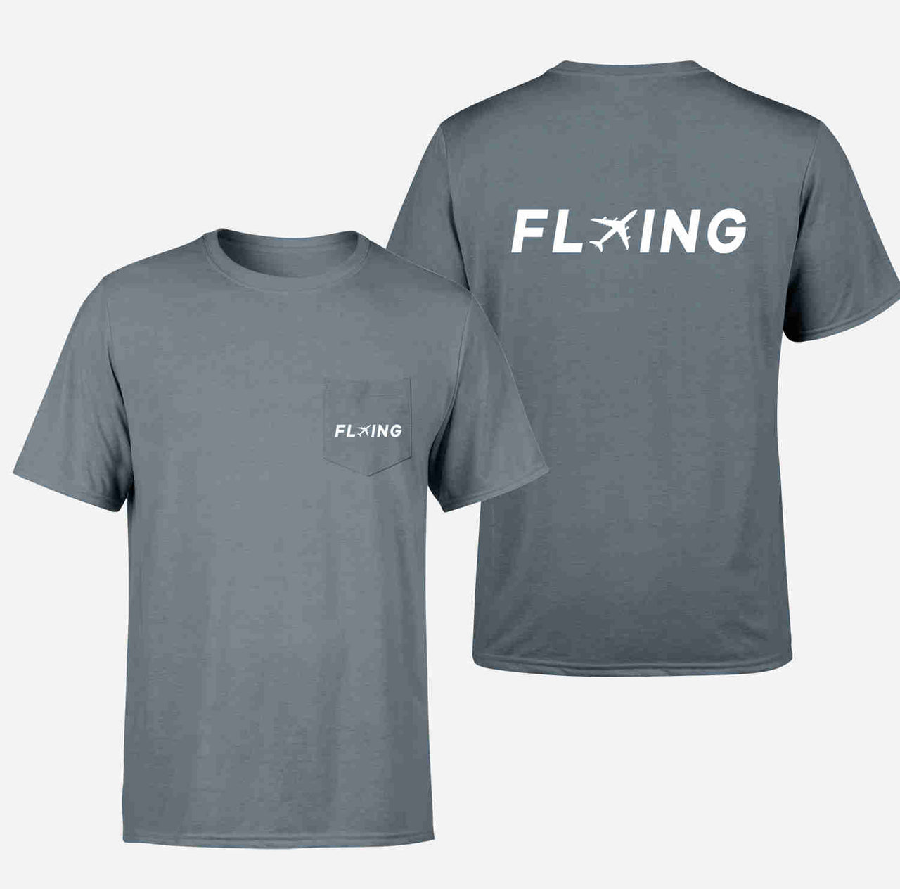 Flying Designed Pocket T-Shirts