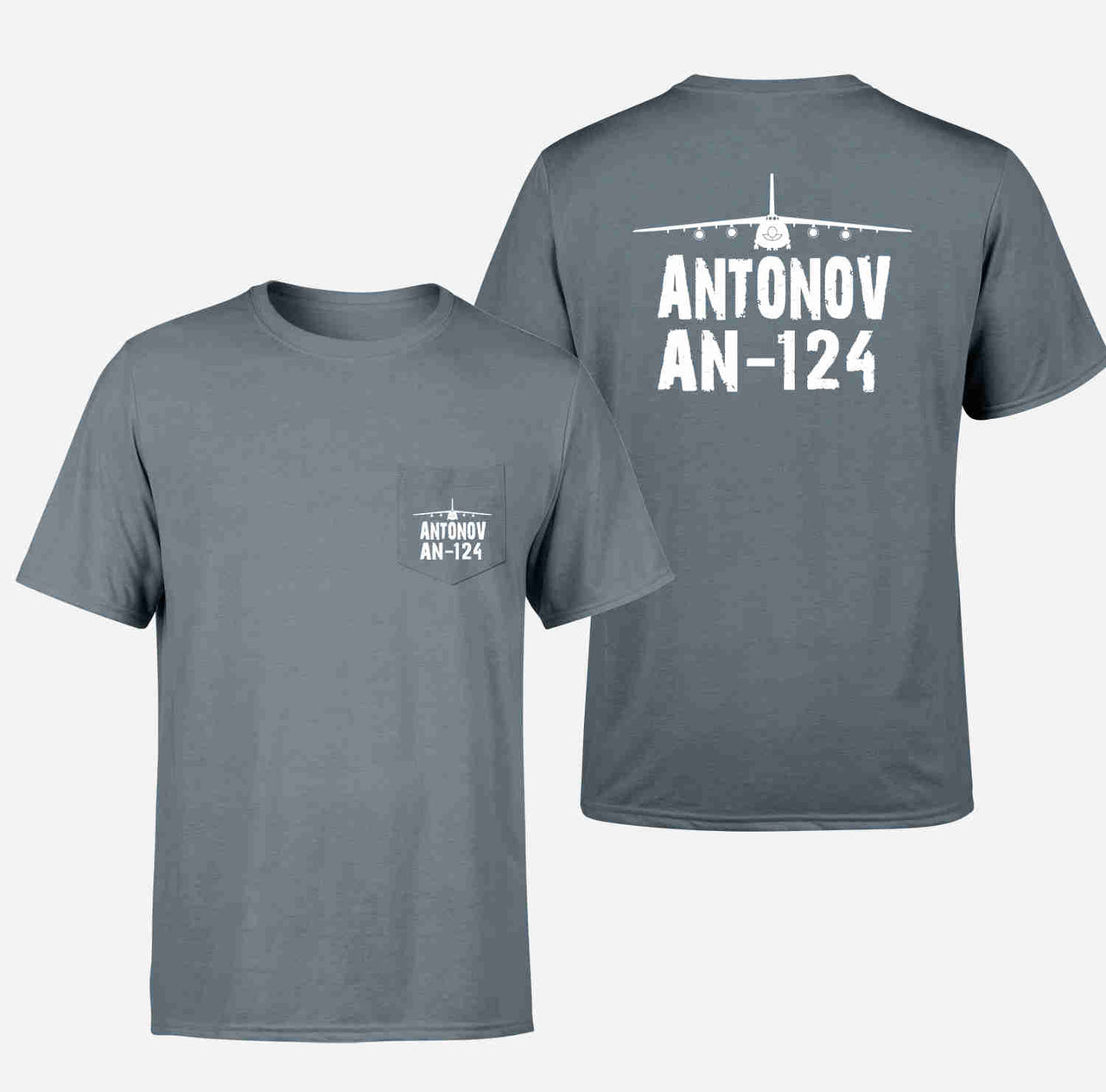 Antonov AN-124 & Plane Designed Pocket T-Shirts