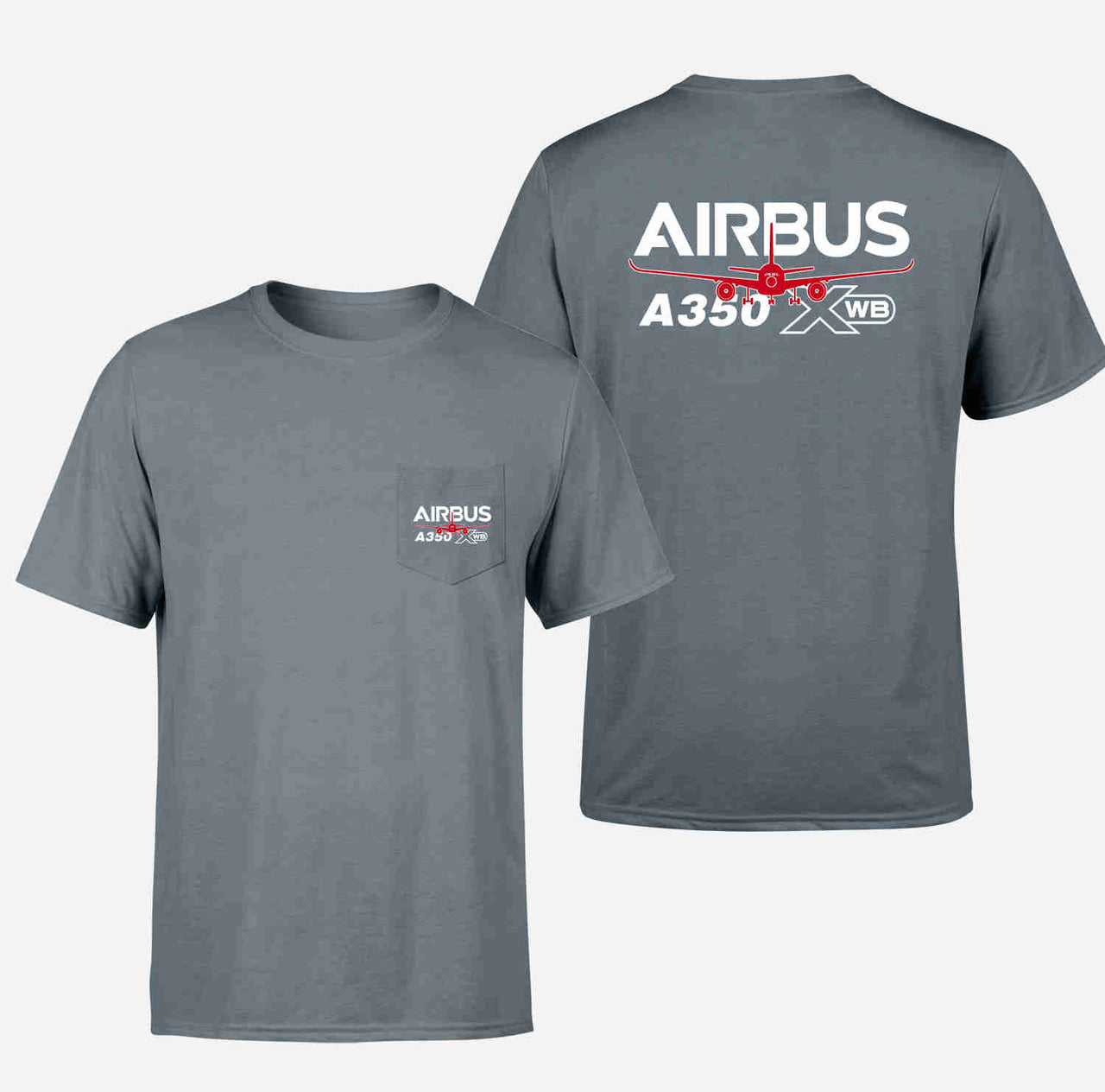 Amazing Airbus A350 XWB Designed Pocket T-Shirts