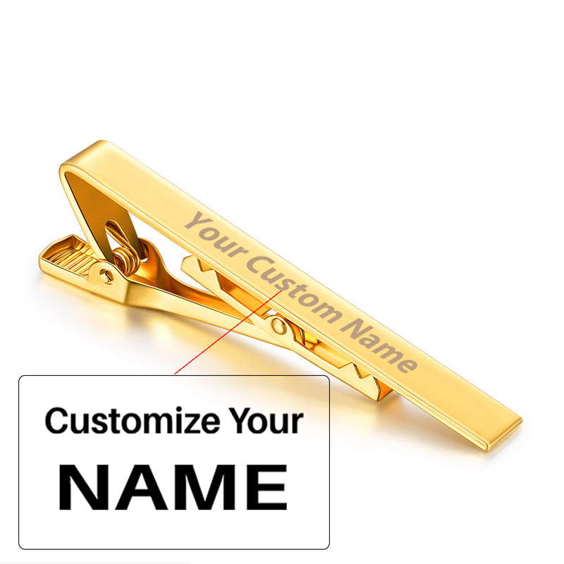 Custom Name Tie Clips