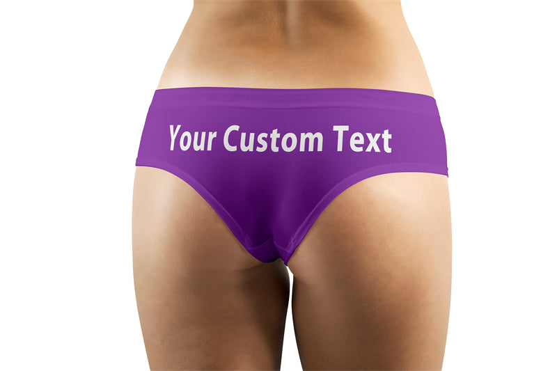 Custom Name (Purple) Designed Women Panties & Shorts