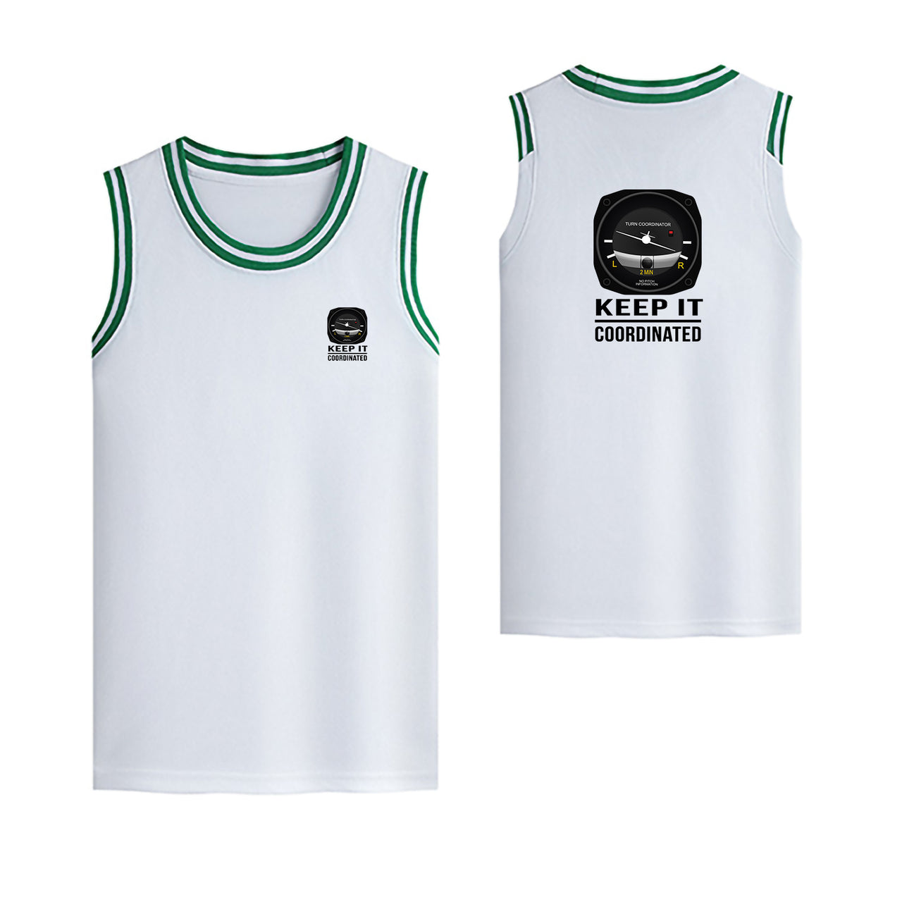 Keep It Coordinated Designed Basketball Style Sports Tank Tops